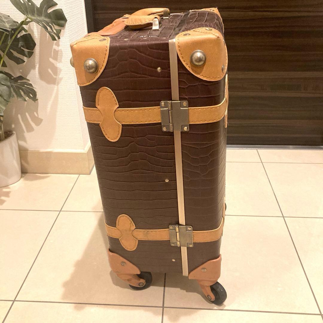 美品スーツケース　ブラウン合皮レザー