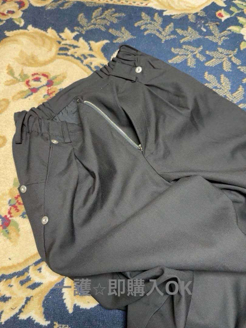 CONZ ブラック スラックス フロントポケット付き