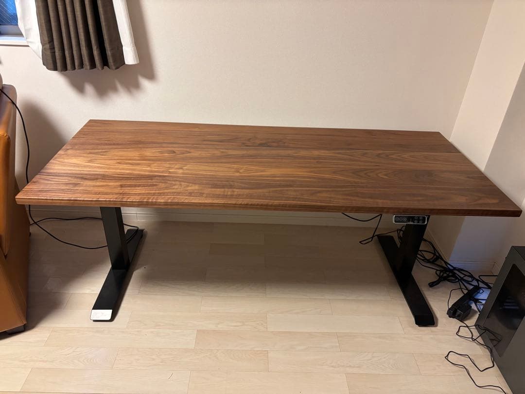 Flexispot e7 昇降式デスク 幅180cm特注ウォールナット無垢材天板