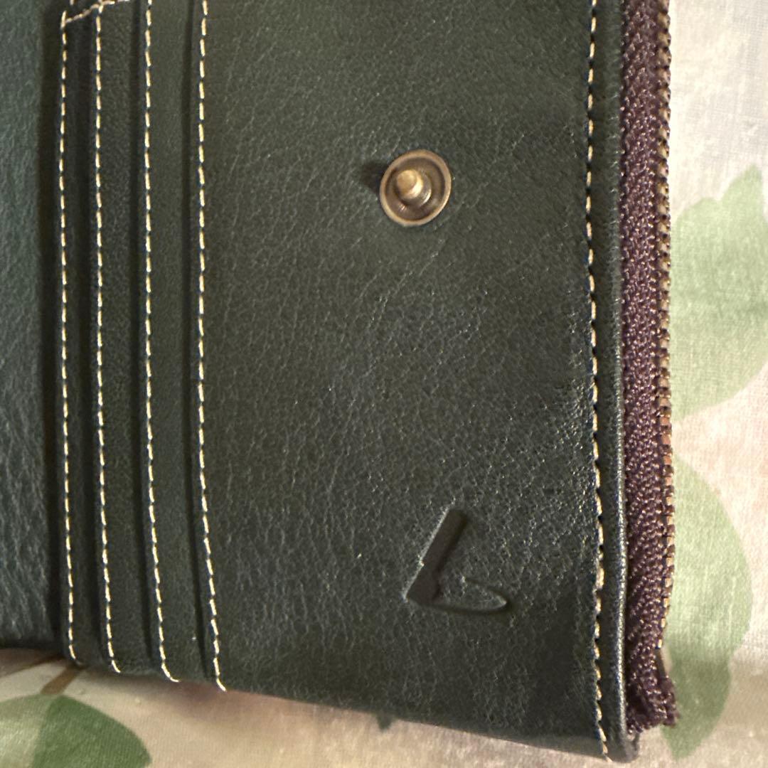 土屋鞄 トーンオイルヌメ2つ折り財布 限定色 ダークグリーン