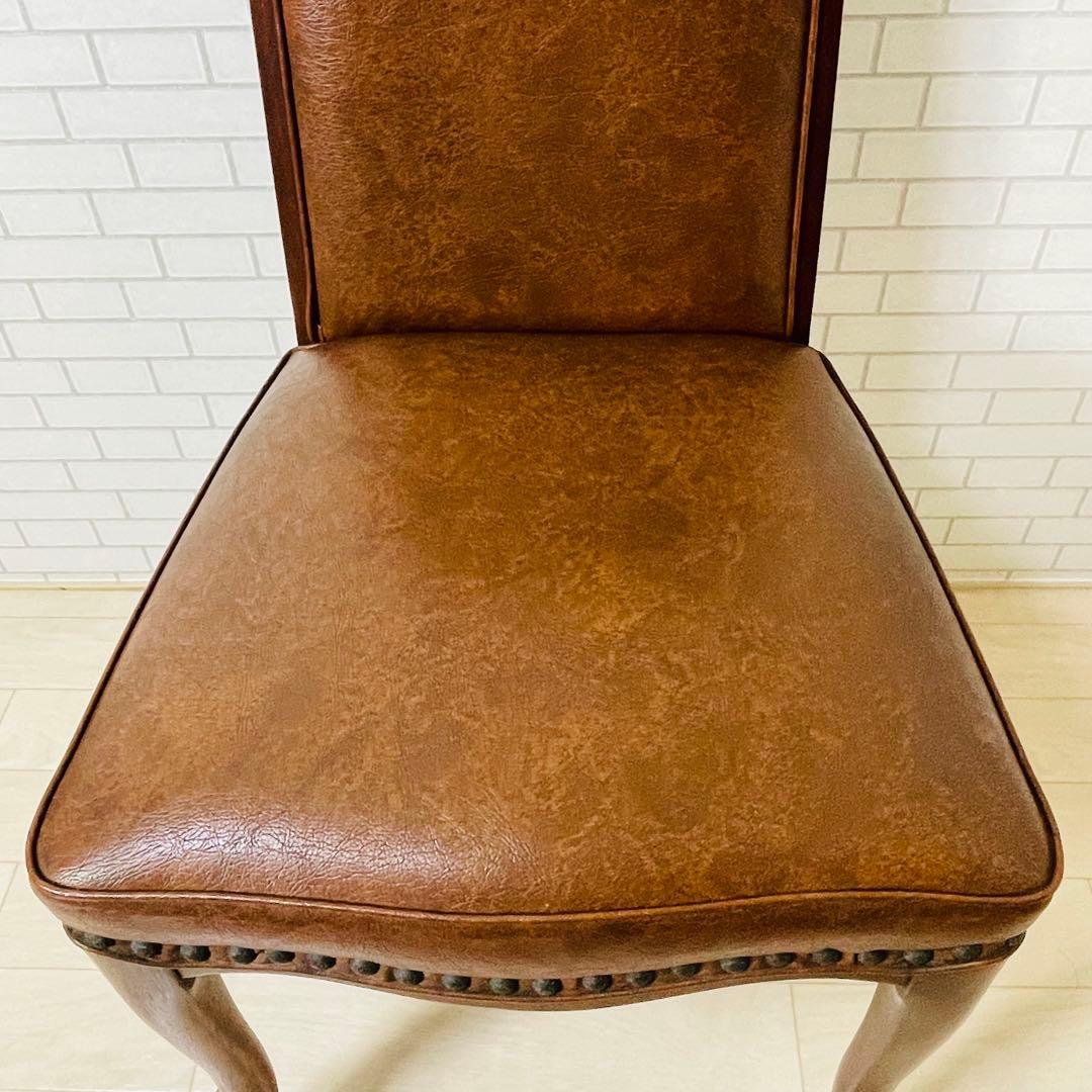 maruni マル二木工 ブラウン ダイニングチェア 鋲打ち 貴族 ベルサイユ