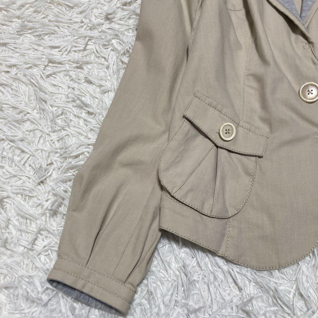 美品✨ブルネロクチネリ　ラペル切り替え　テーラードジャケット　ベージュ　S