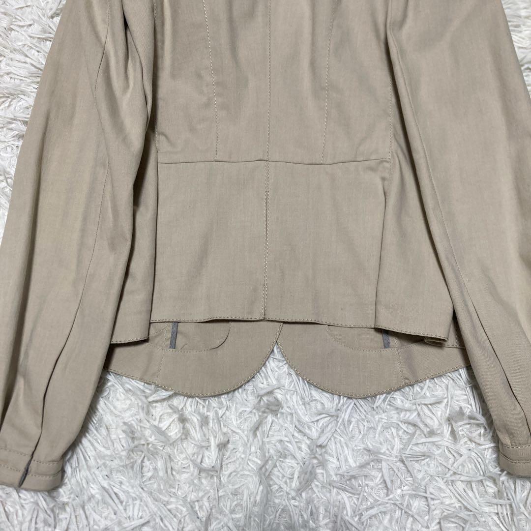 美品✨ブルネロクチネリ　ラペル切り替え　テーラードジャケット　ベージュ　S