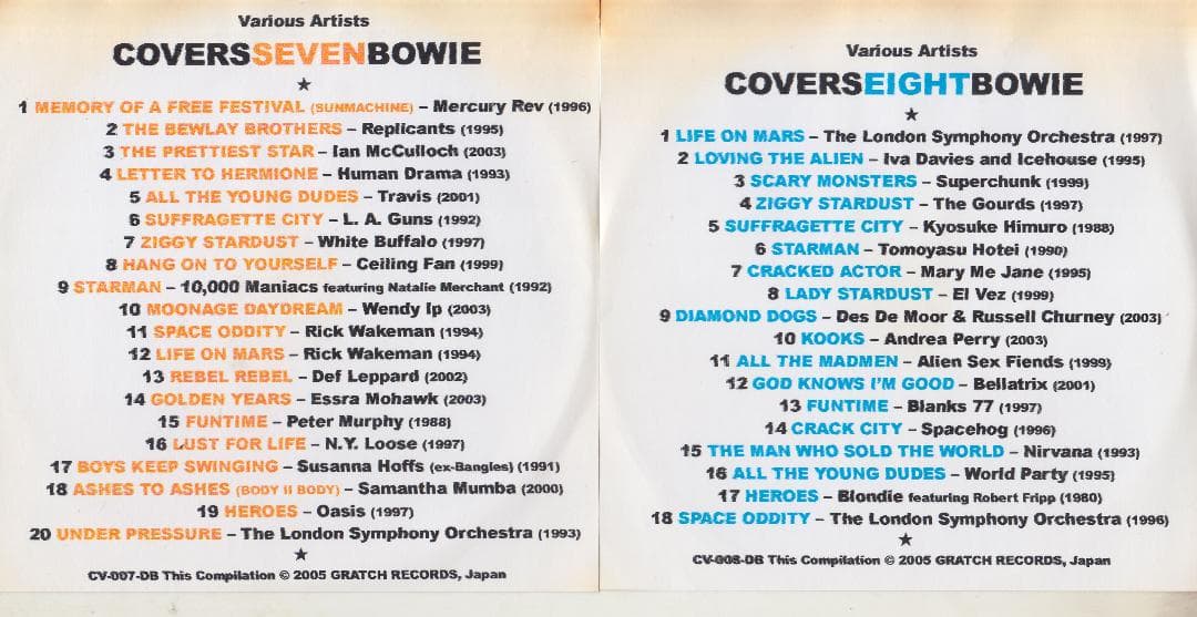 Covers Ｄavid Boｗie 11CD