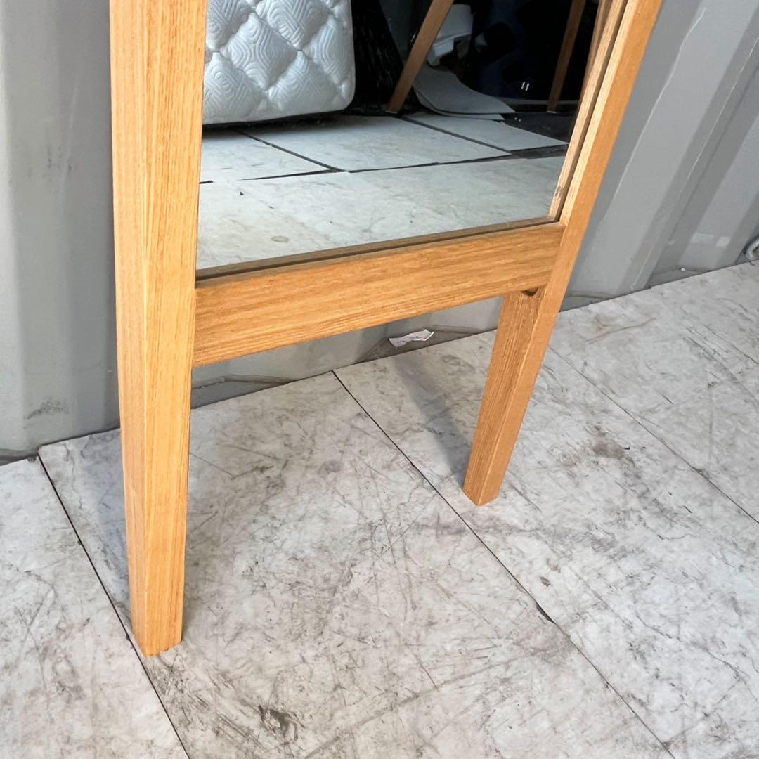 取付無料！ウニコ クラルスミニ 北欧風天然木ナチュラル壁掛けミラー 姿見✨