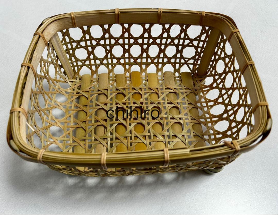 水切り竹かご 椀かご（新品未使用）直径横約27センチ縦約23センチ高約14.5