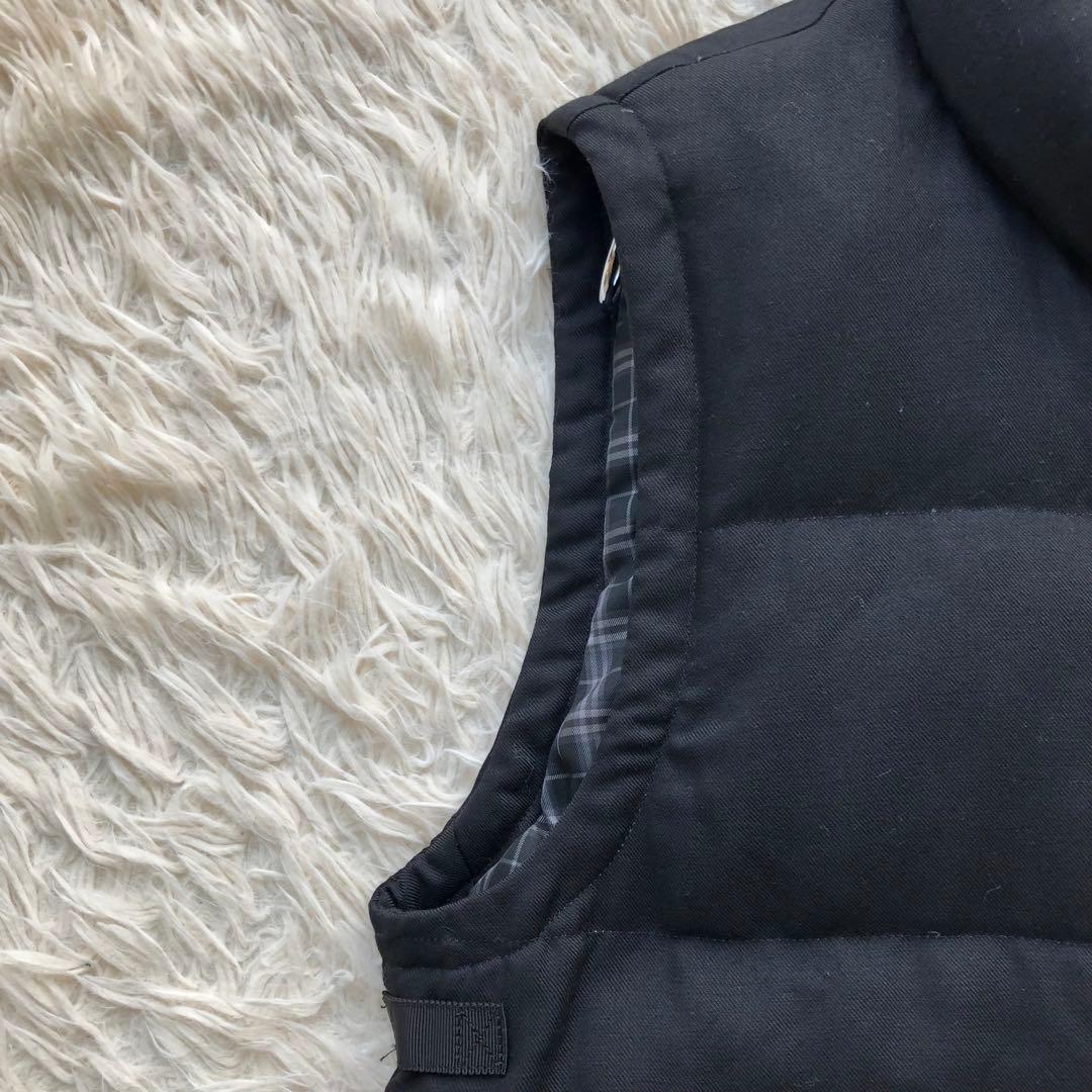 バーバリーブラックレーベル　ダウンベスト　黒　ホワイトグースダウン　L