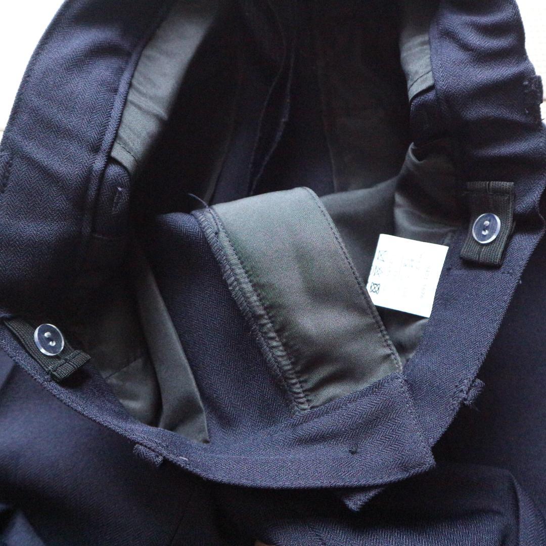 新品同様 150cm 男の子 紺セレモニースーツ上下セット 冠婚葬祭 水色シャツ