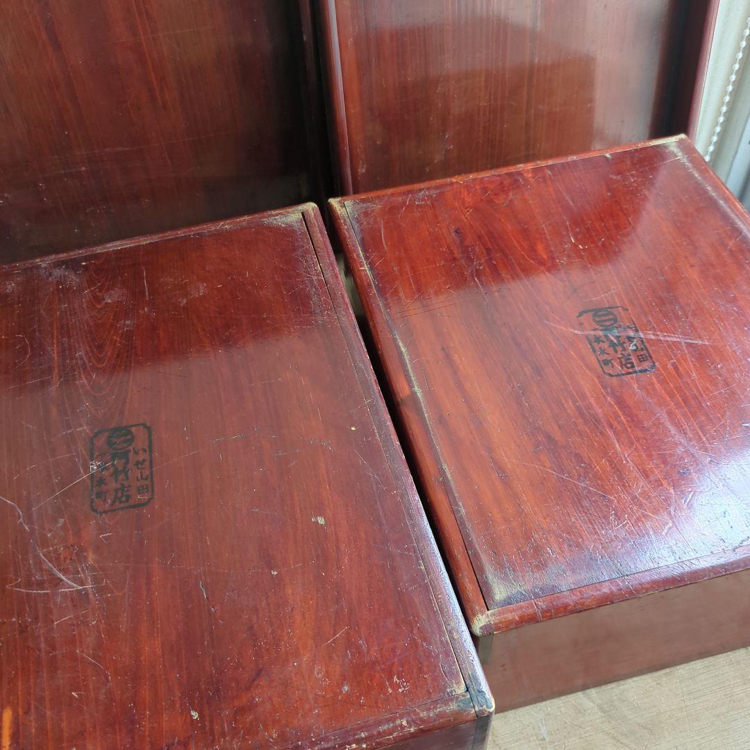 骨董 入れ子 切溜 いれこ 七段重箱 木製 漆器 木箱 7セット アンティーク