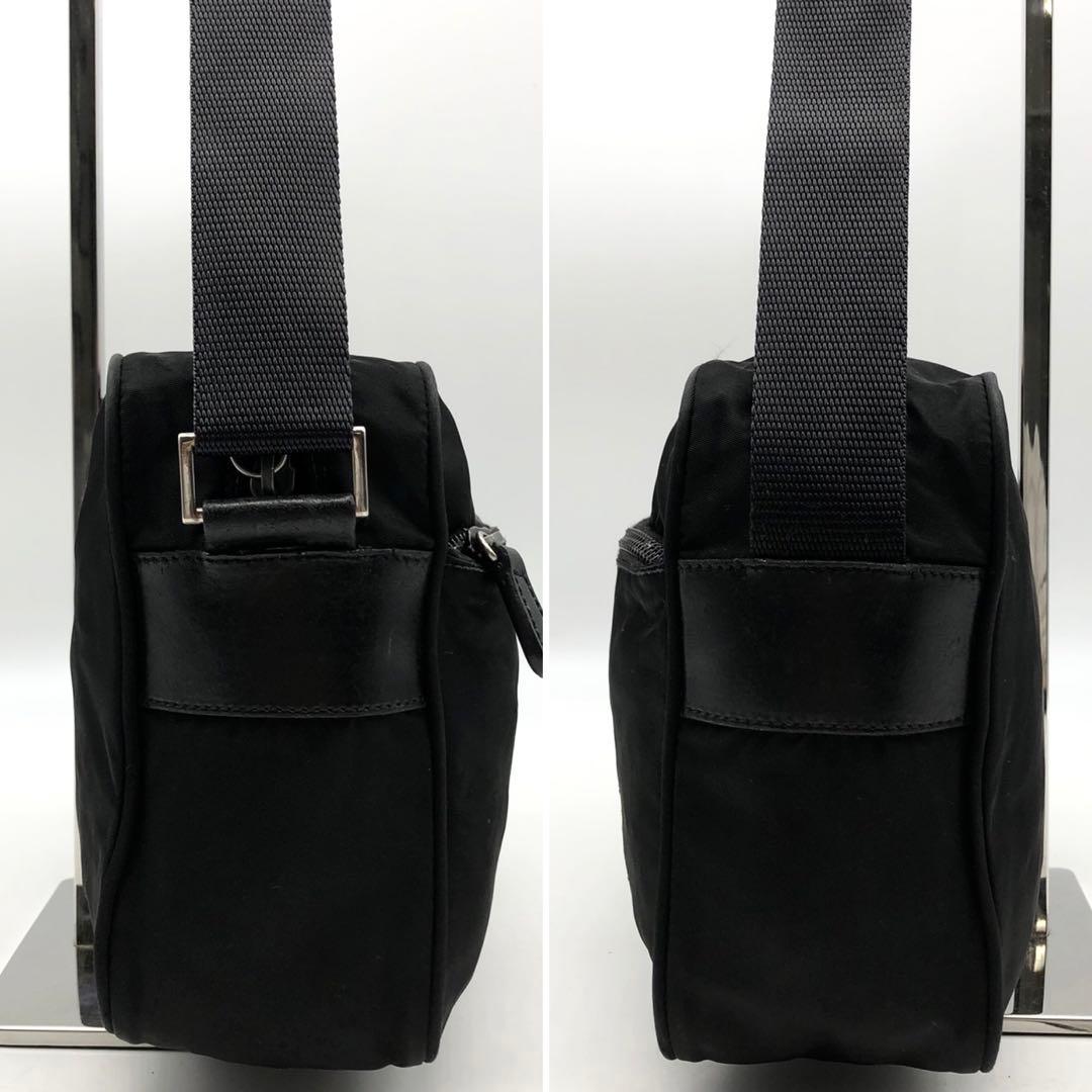 ✨人気✨ プラダ カメラバッグ ショルダーバッグ ナイロン 三角ロゴ ブラック