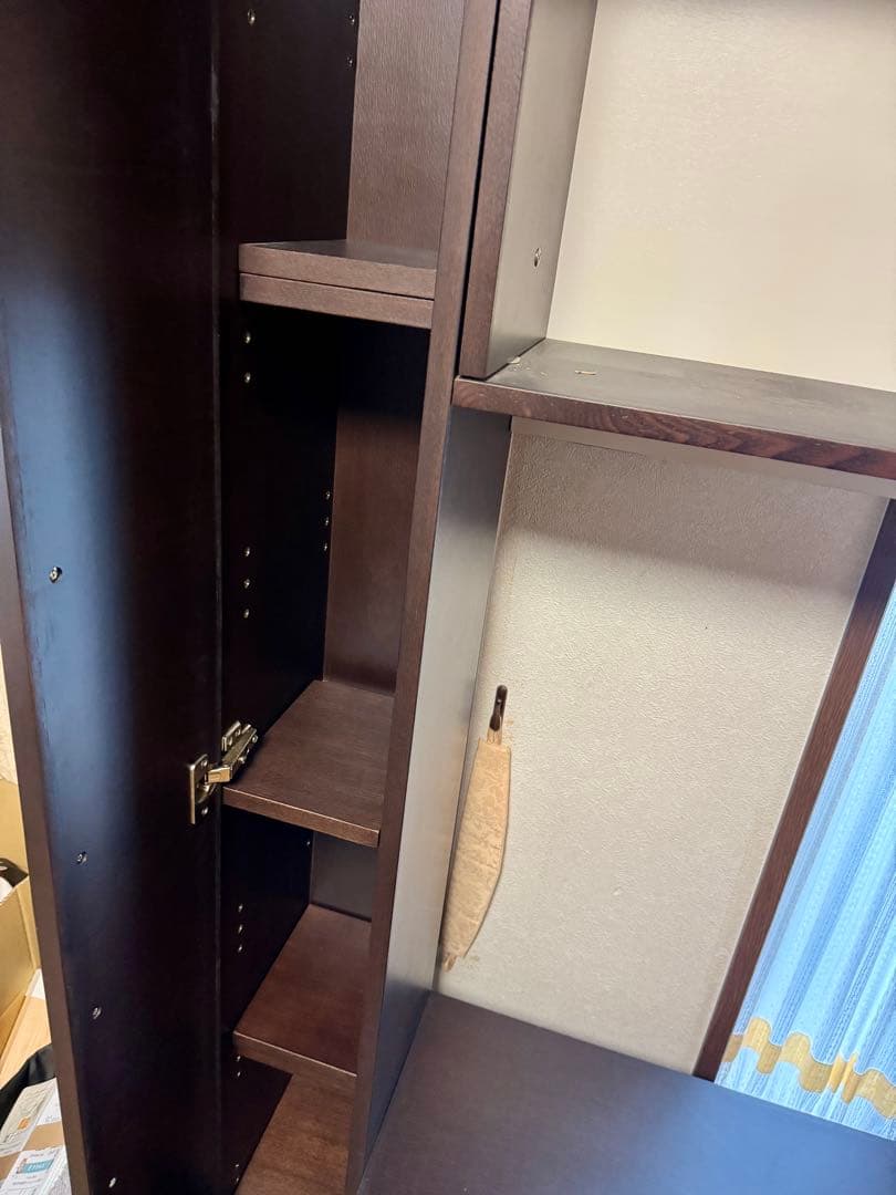 テレビボード　アンティーク　木製　高さ185幅200奥行45