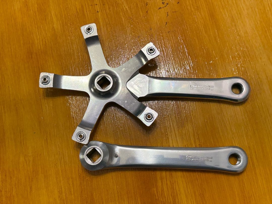 中古DURA-ACEピスト用クランクFC-7600 167.5mmNJS刻印あり