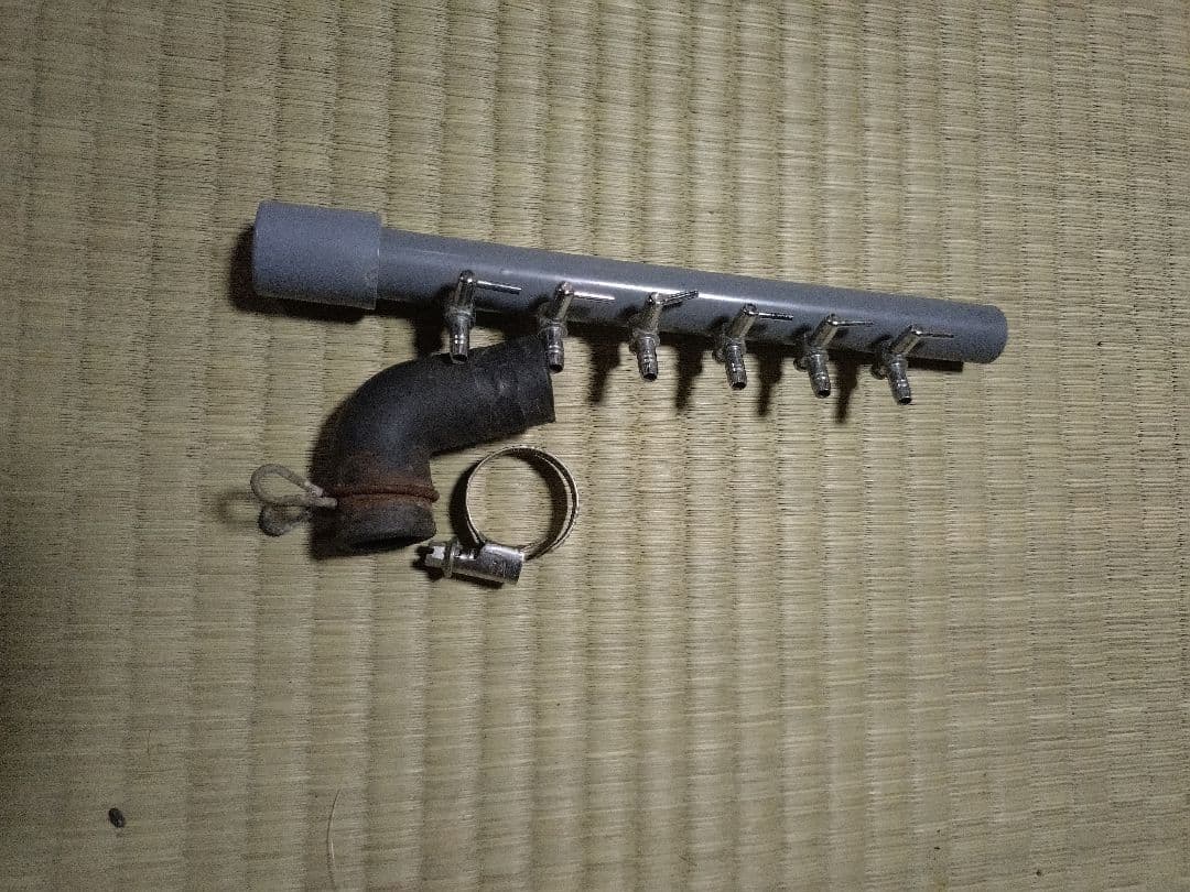 安永 エアーポンプ AP-40P ブロワー 分岐パイプ付き