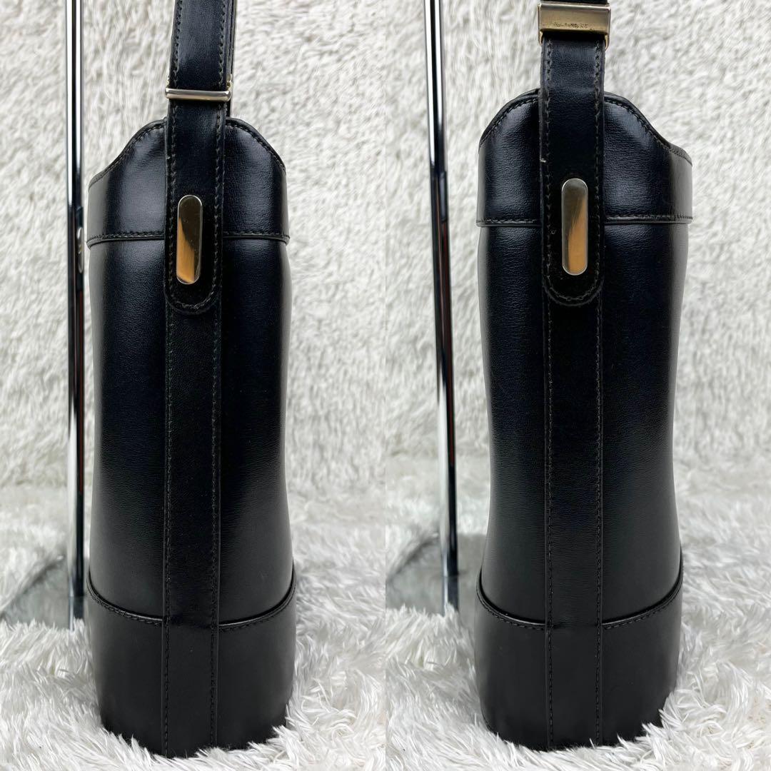 【極美品】オールドグッチ シェリーライン レザー バケツ型 ショルダーバッグ