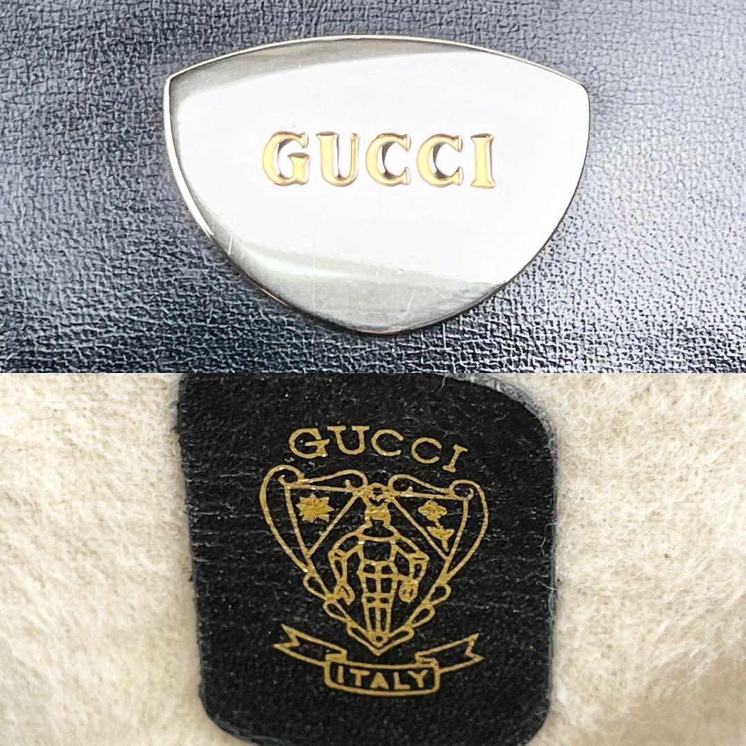 【極美品】オールドグッチ シェリーライン レザー バケツ型 ショルダーバッグ