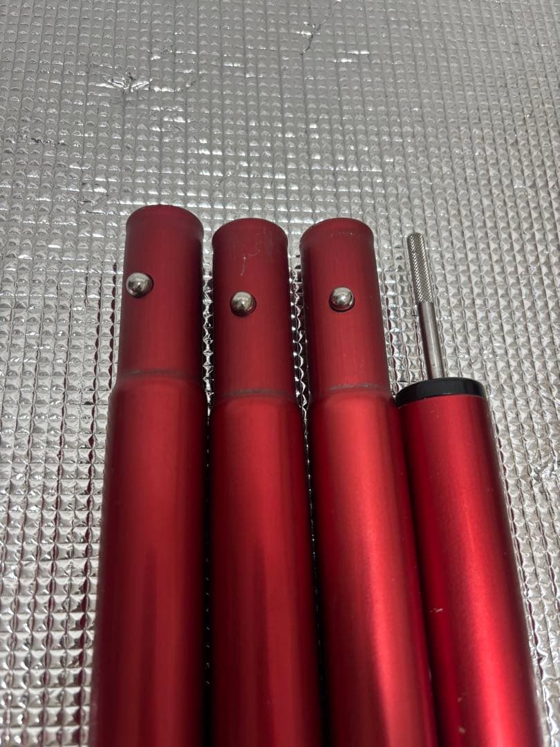 スノーピーク（ peak） ウイングポール280 レッド 2本セット