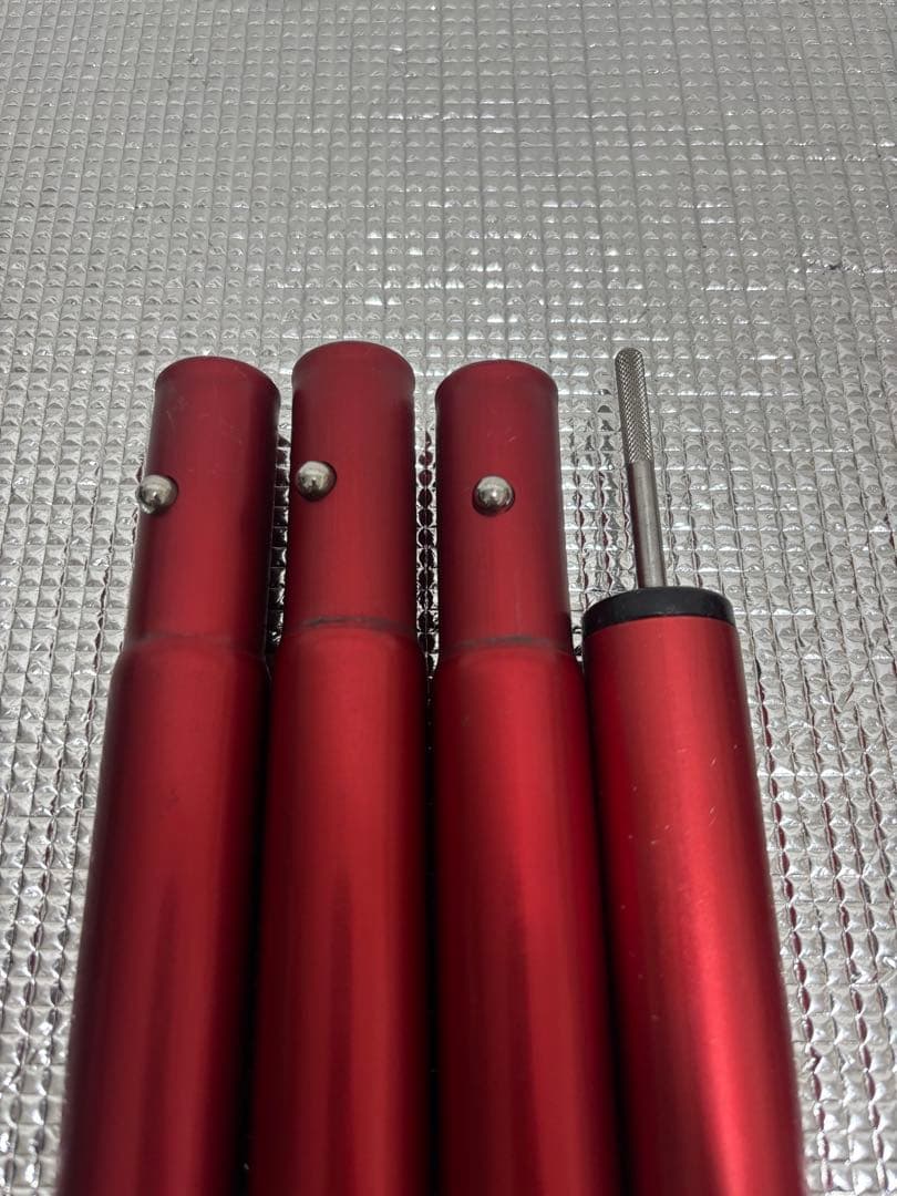 スノーピーク（ peak） ウイングポール280 レッド 2本セット