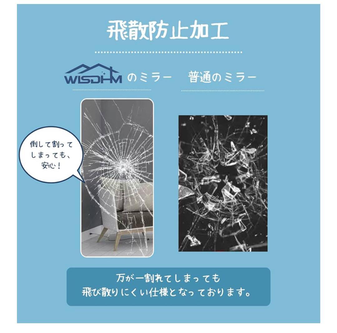 全身鏡 2way姿見鏡壁掛けスタンドミラー 幅57x高162cmホワイト