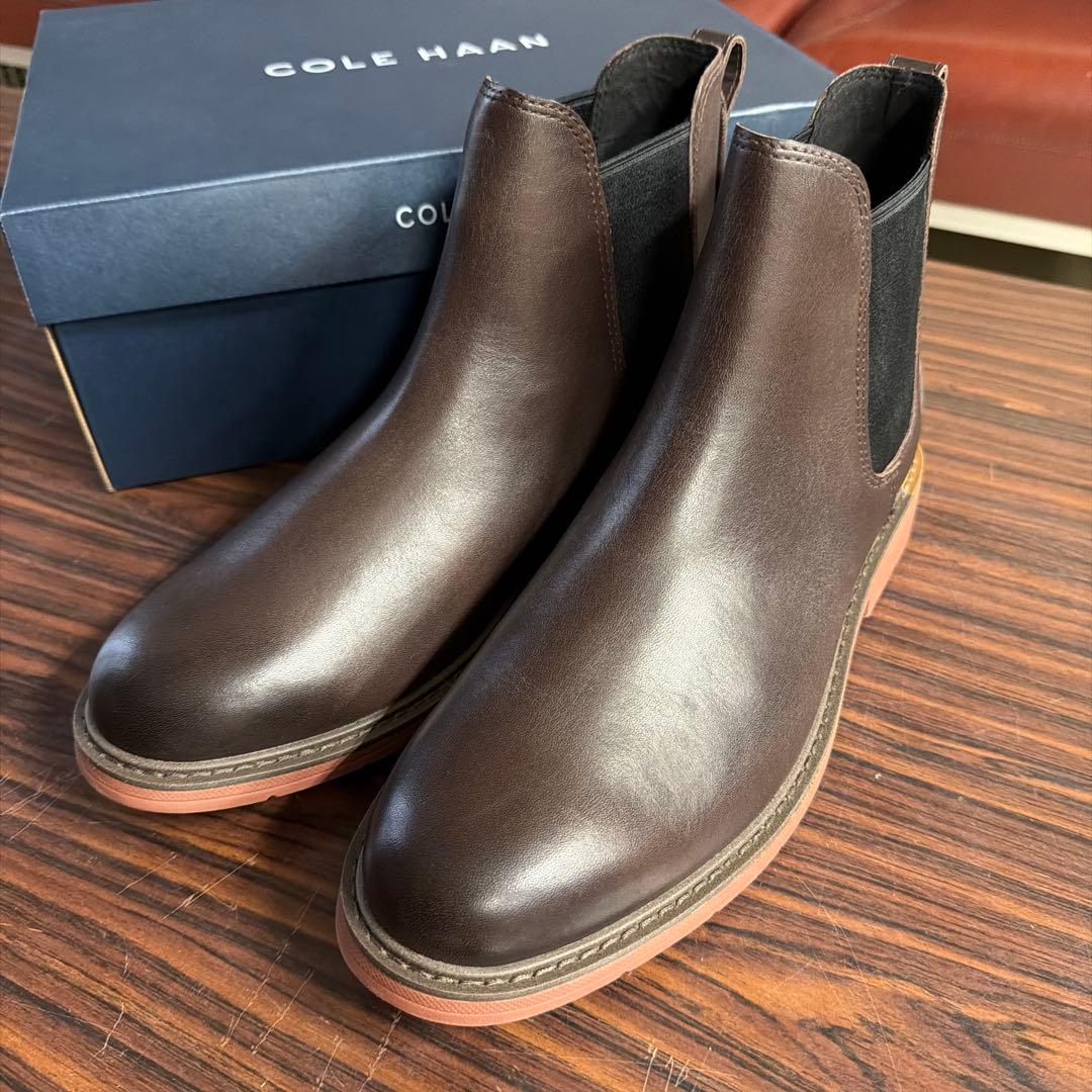 COLE HAAN ダークブラウン サイドゴアブーツ
