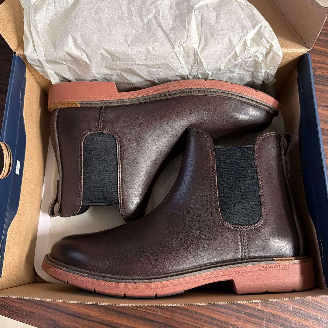 COLE HAAN ダークブラウン サイドゴアブーツ
