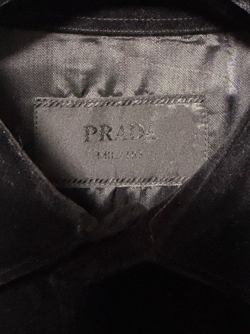 PRADA ベルベット シャツジャケット　ストレッチコットン