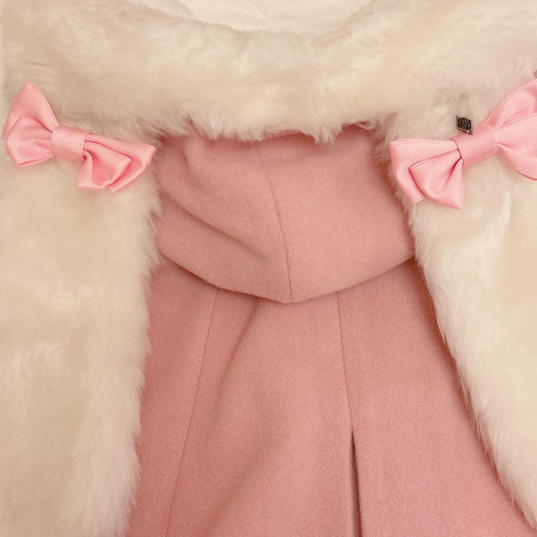 メタモルフォーゼ ロリータ ネコ耳 うさ耳 ポンチョ ピンク