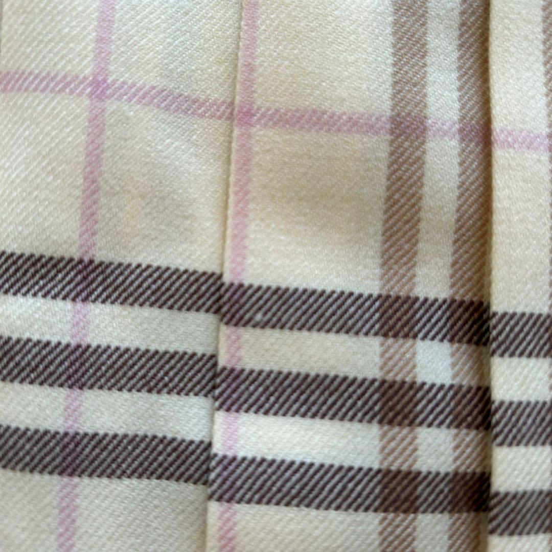 バーバリーブルーレーベル ノバチェック ベルト ミニスカート ホワイト y2k