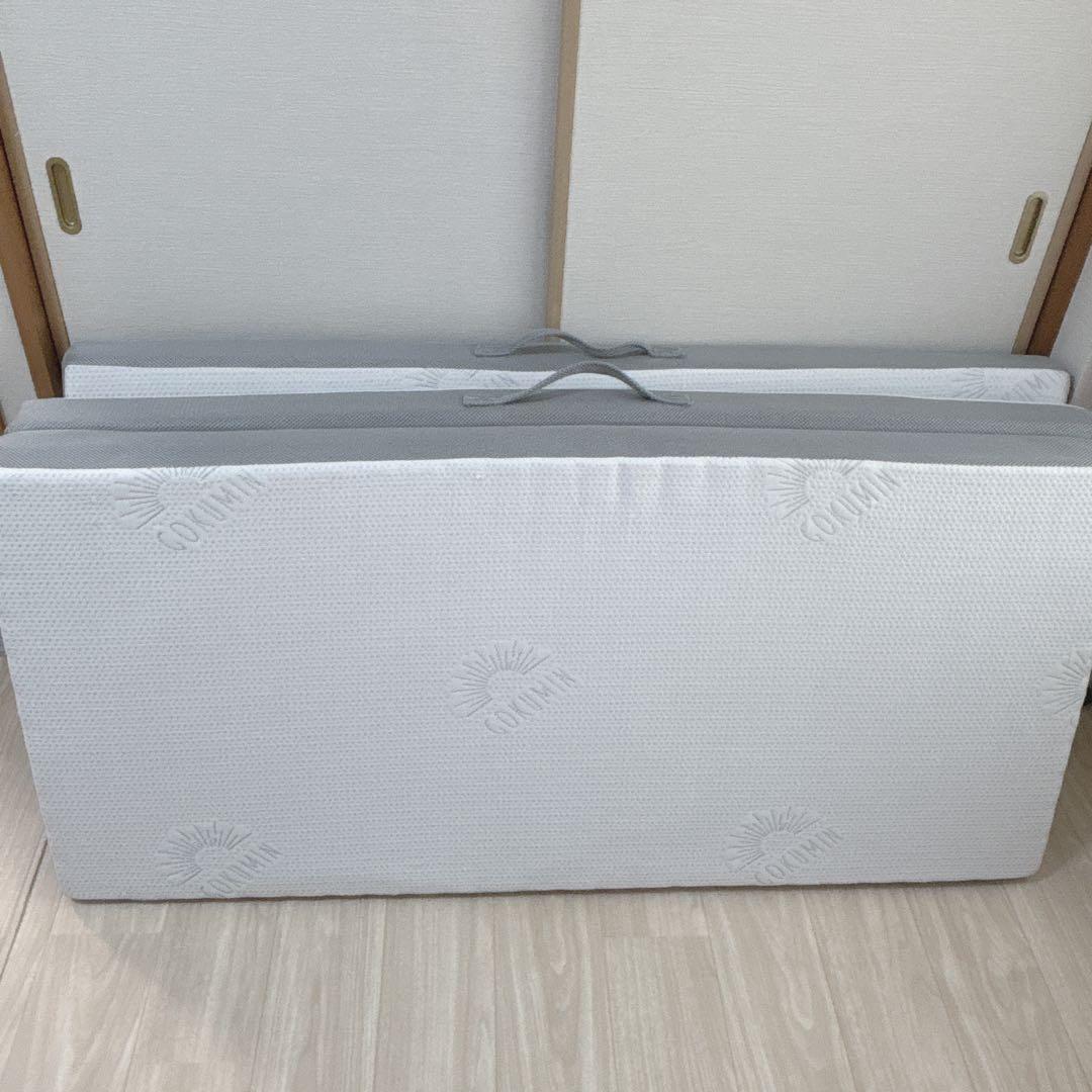 GOKUMIN プレミアムグランマットレス ダブル 三つ折り ホワイト