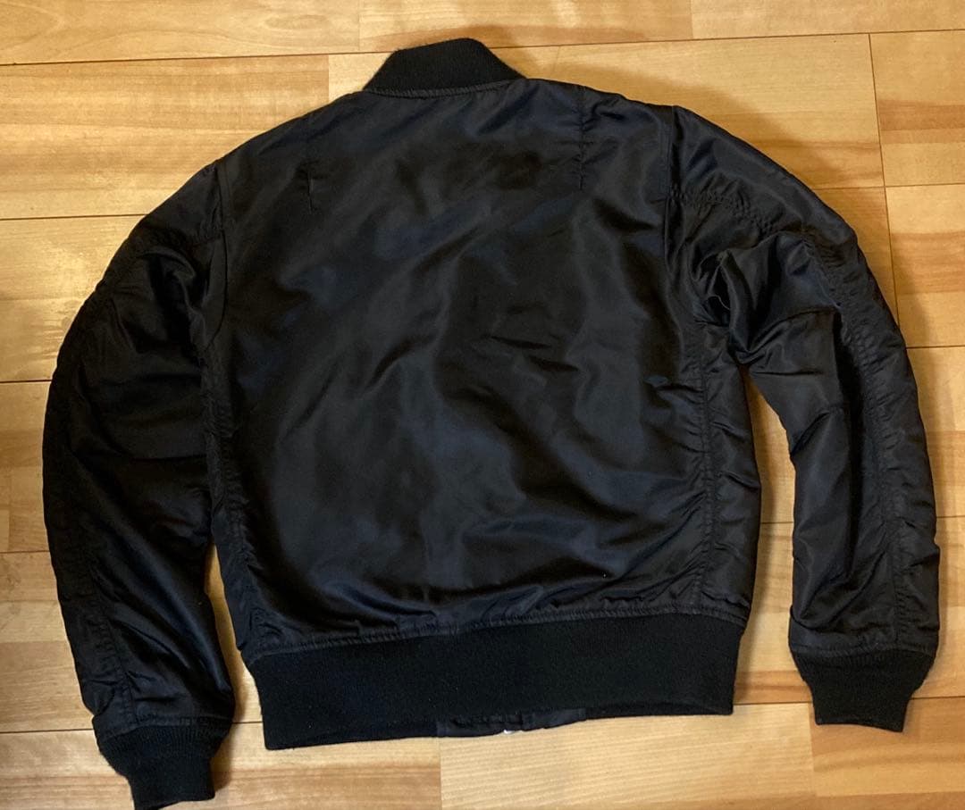 アヴィレックス　リバーシブル　ma-1 ジャケット　ブラック　シルバー　美品