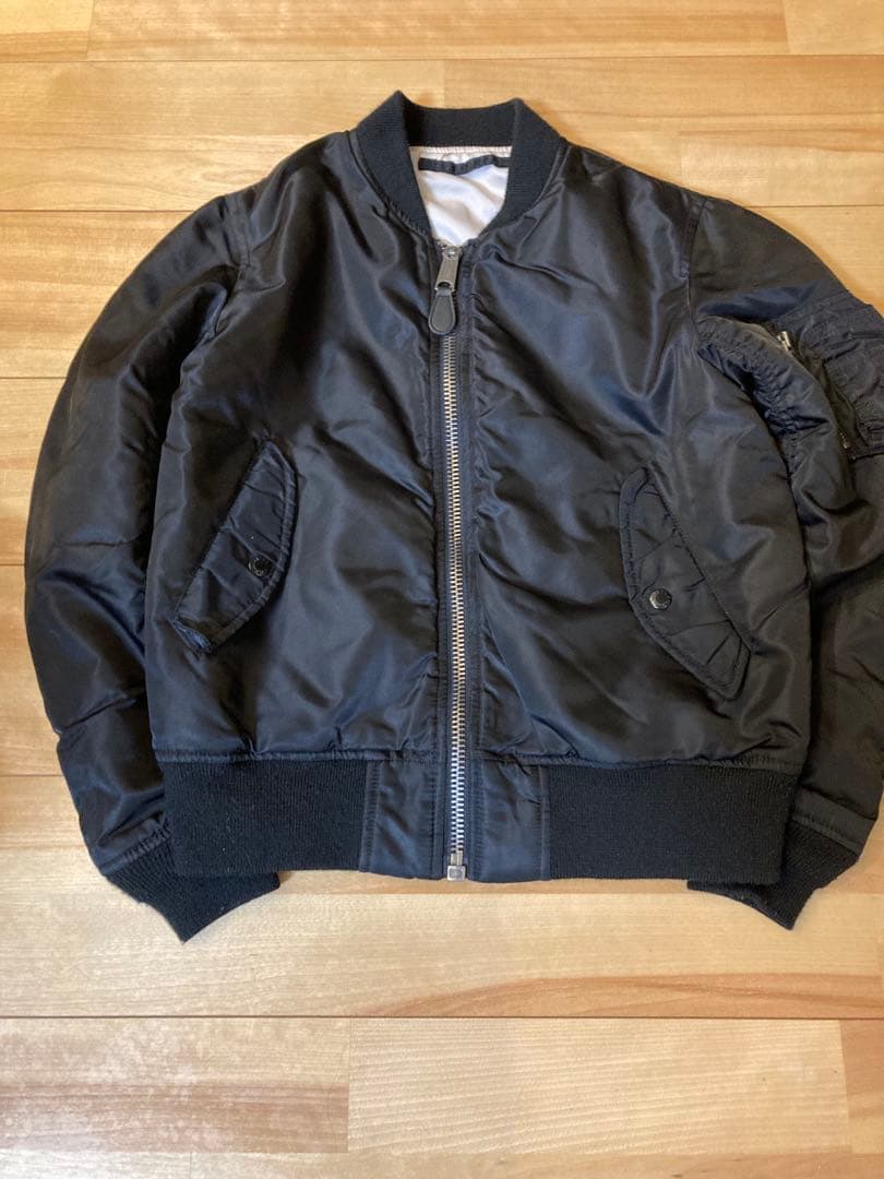 アヴィレックス　リバーシブル　ma-1 ジャケット　ブラック　シルバー　美品