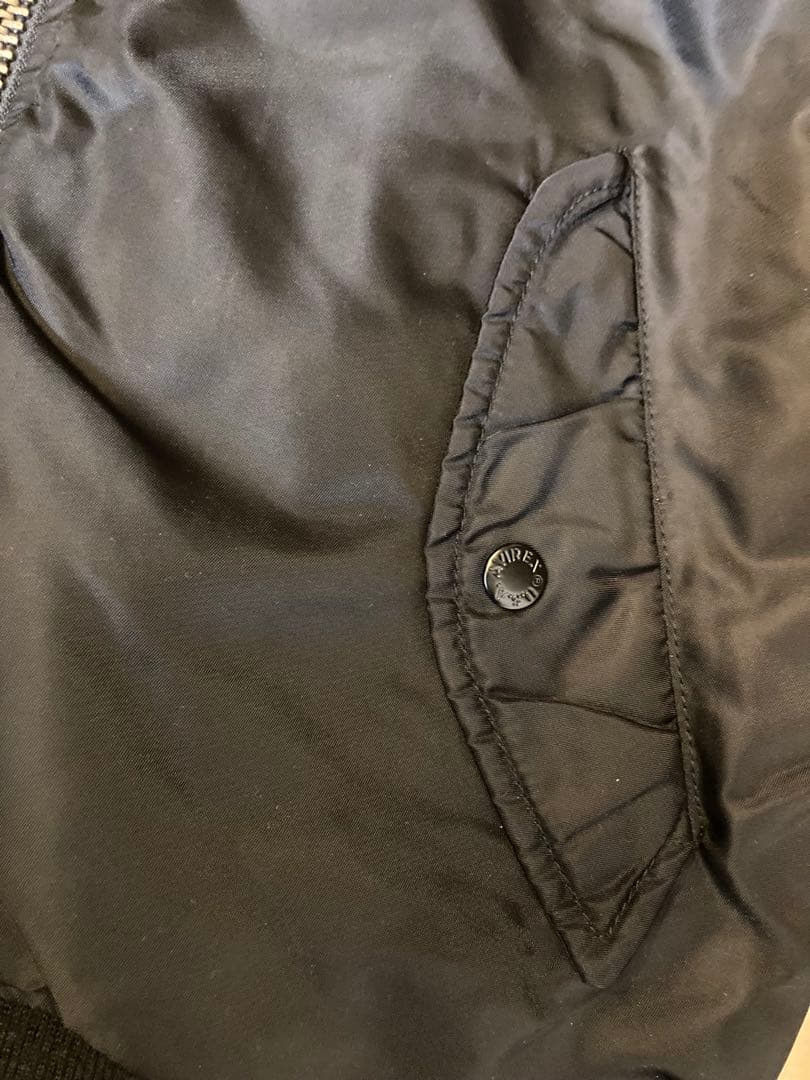 アヴィレックス　リバーシブル　ma-1 ジャケット　ブラック　シルバー　美品