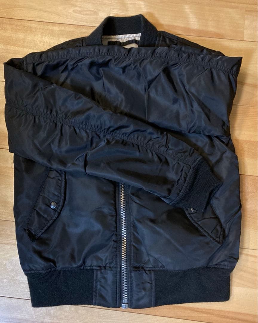 アヴィレックス　リバーシブル　ma-1 ジャケット　ブラック　シルバー　美品