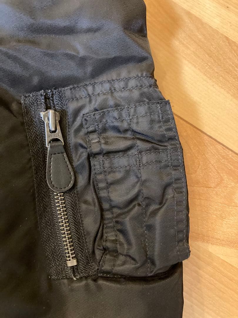 アヴィレックス　リバーシブル　ma-1 ジャケット　ブラック　シルバー　美品