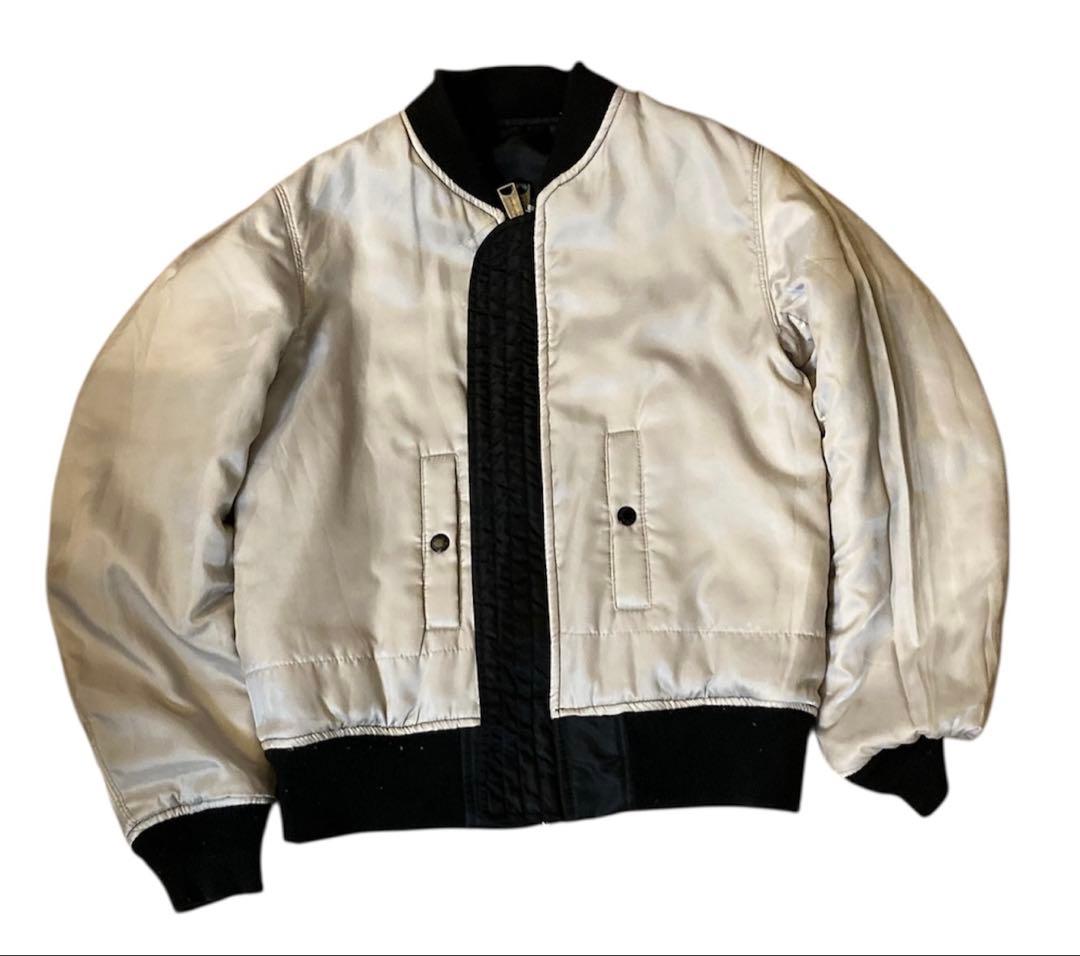 アヴィレックス　リバーシブル　ma-1 ジャケット　ブラック　シルバー　美品