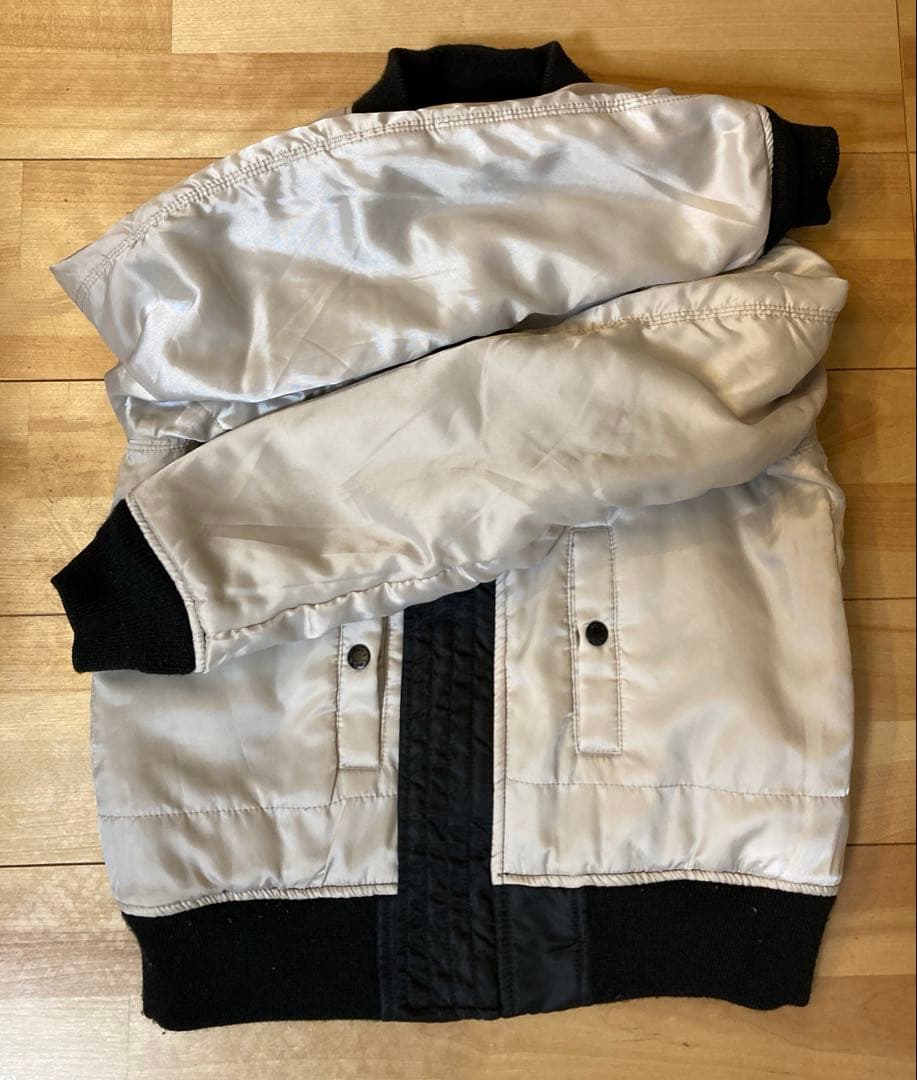 アヴィレックス　リバーシブル　ma-1 ジャケット　ブラック　シルバー　美品