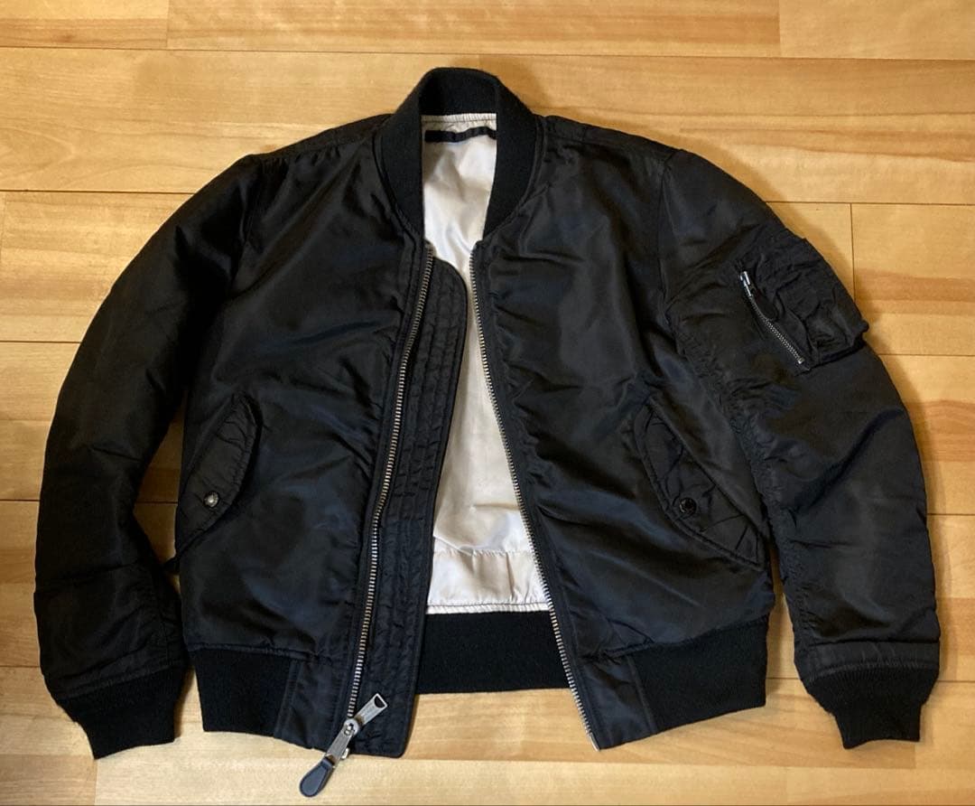 アヴィレックス　リバーシブル　ma-1 ジャケット　ブラック　シルバー　美品