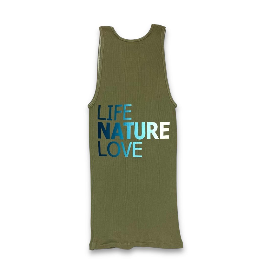 FREECITY　フリーシティ　リブ　タンクトップ　カーキ　３　キムタク　バード