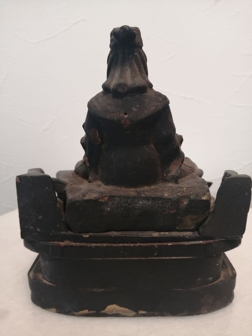 猪飼正徳 室町〜江戸初期 木彫 弁財天 仏像