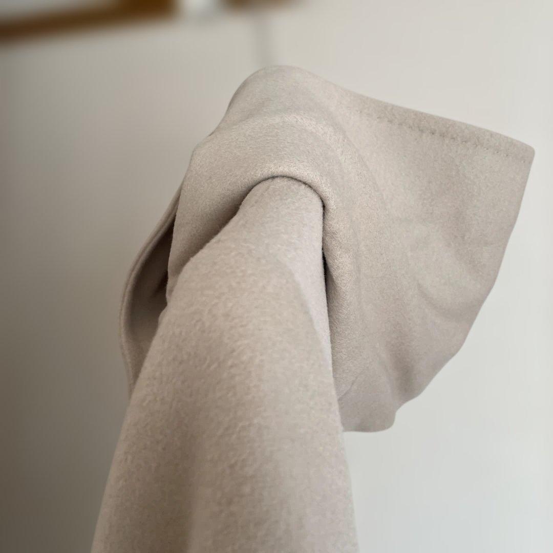 [新品・未使用 大きいサイズ48 ］23区Lフード付きアンゴラ混ウールコート