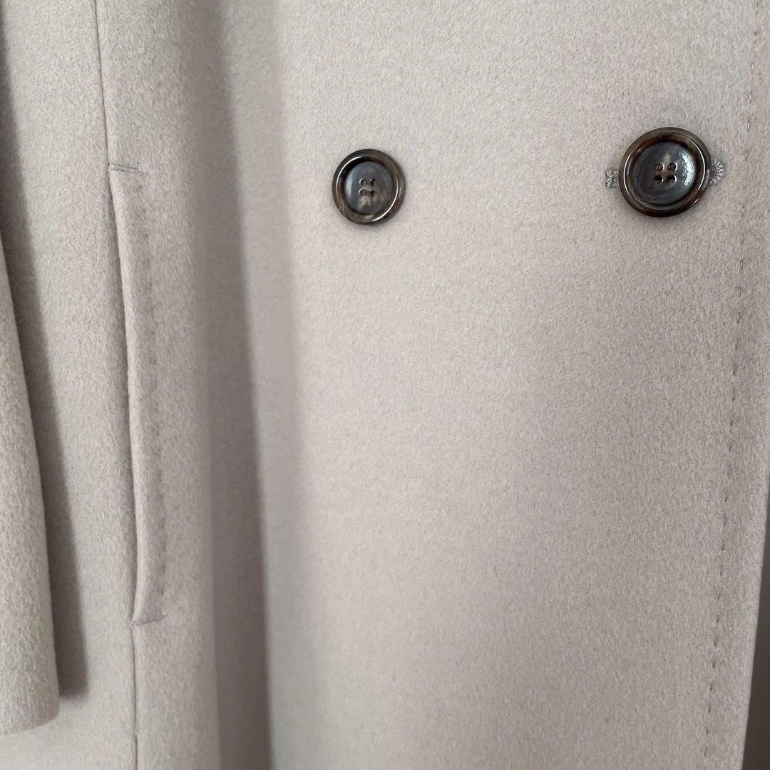 [新品・未使用 大きいサイズ48 ］23区Lフード付きアンゴラ混ウールコート