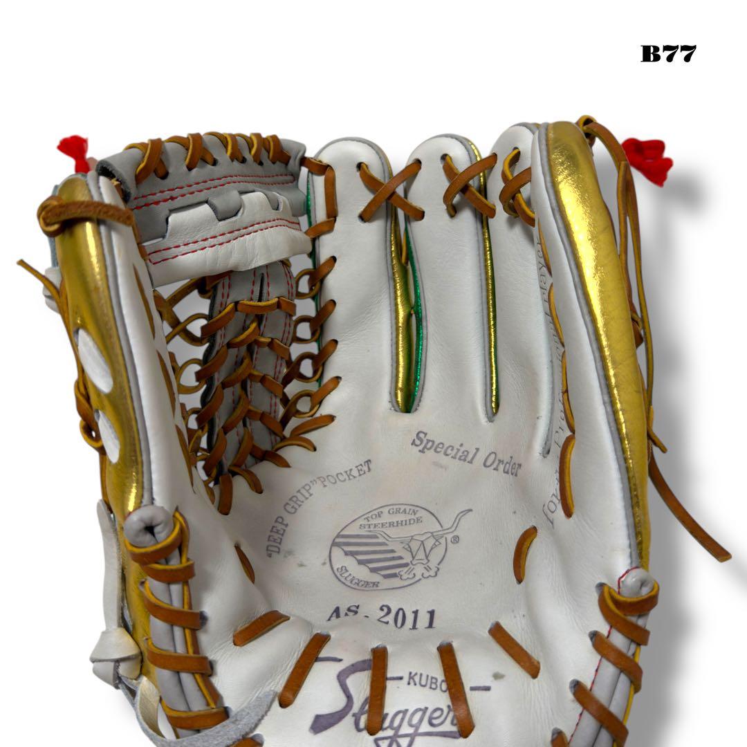 希少品！ 久保田スラッガー グローブ グラブ 野球 ホワイト グリーン 2011