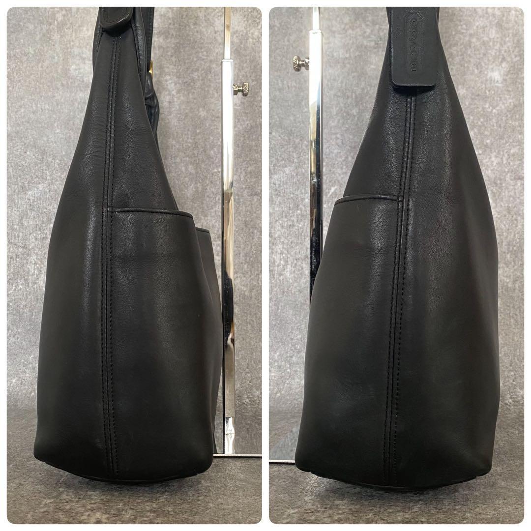 美品　オールドコーチ　ワンショルダーバッグ　オールレザー　金具　ブラック 黒