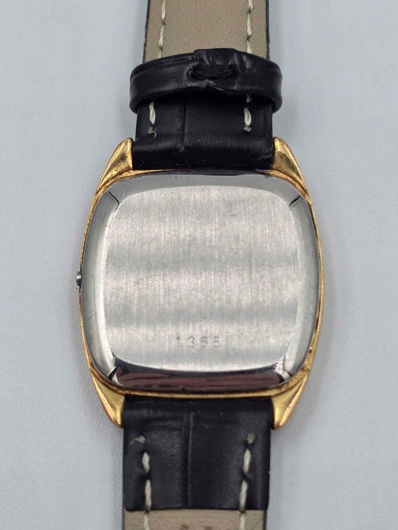 稼動OMEGA Devile 黒文字盤 アンティーク1365 新品ベルト