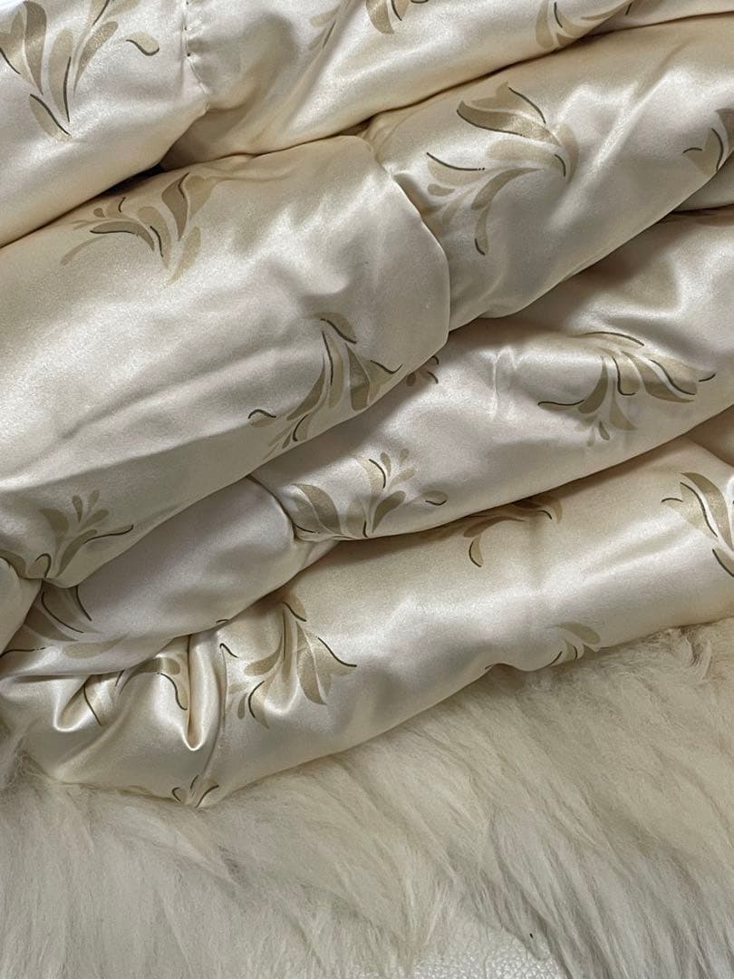 貴重国産手引き真綿ミラーショーン布団 シングルサイズ1kg