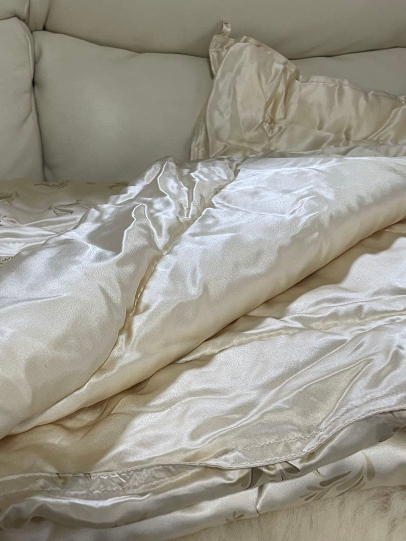 貴重国産手引き真綿ミラーショーン布団 シングルサイズ1kg