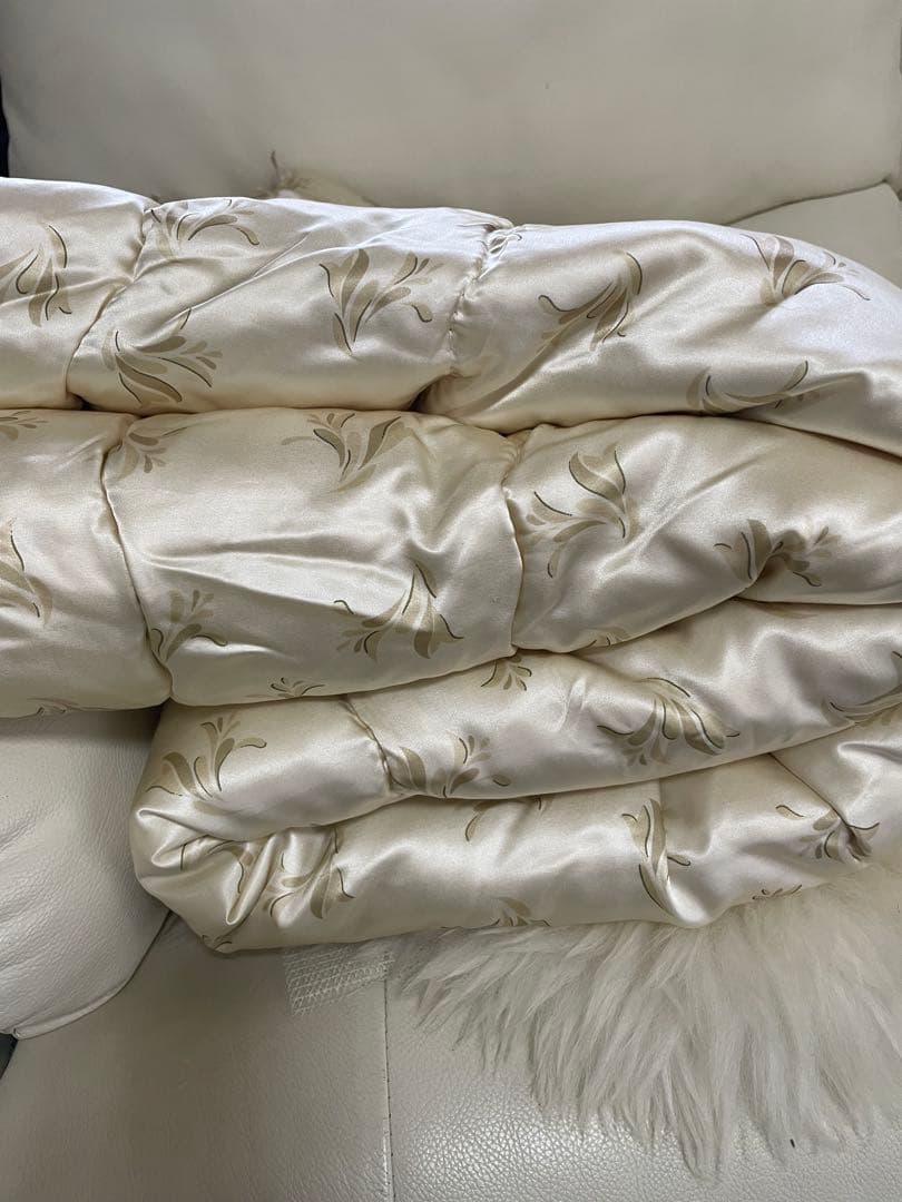 貴重国産手引き真綿ミラーショーン布団 シングルサイズ1kg