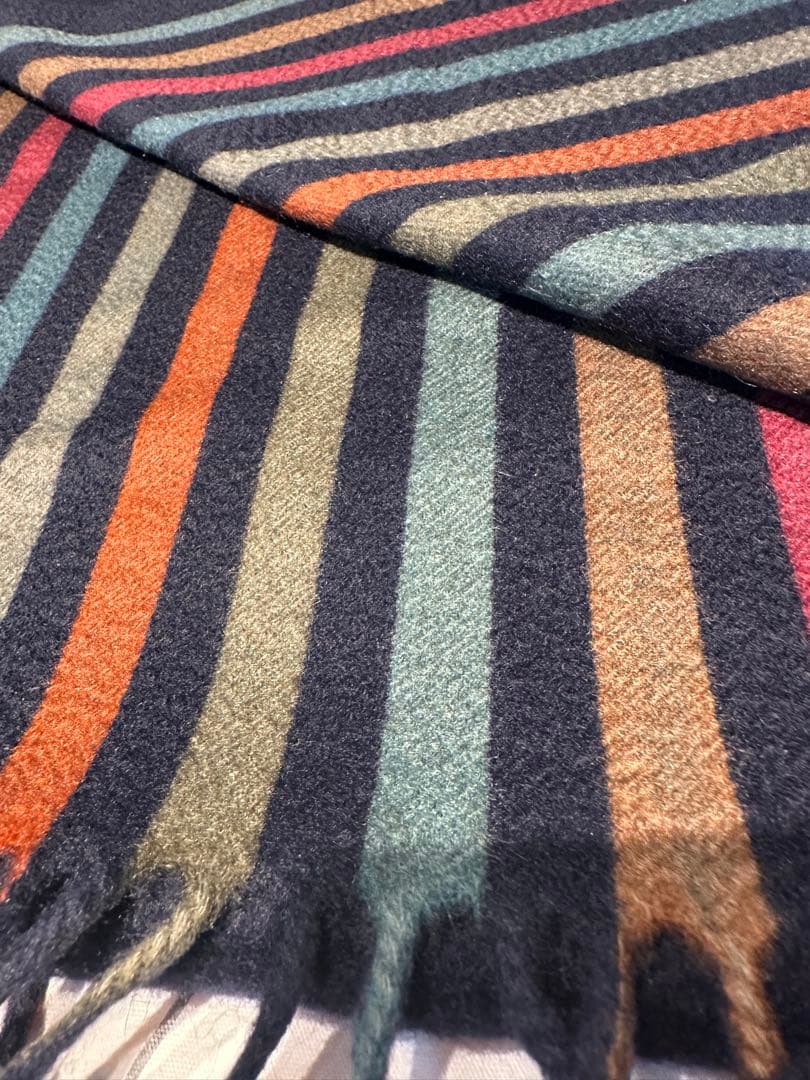 値下げLoro Piana ストライプマフラー