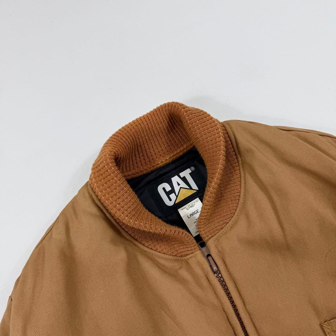 90's USA製 CAT キャタピラー 中綿ワークジャケット ダック地 L