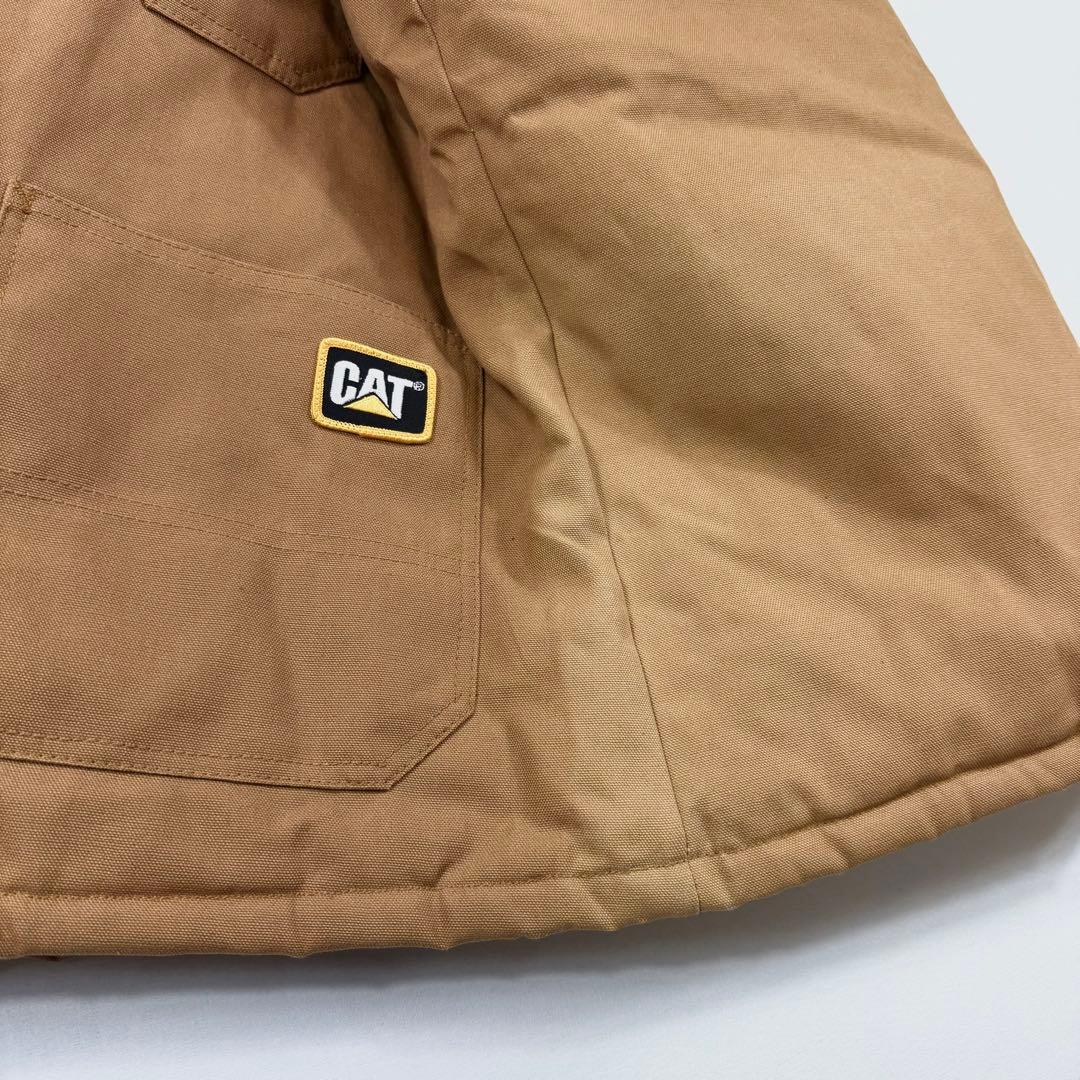 90's USA製 CAT キャタピラー 中綿ワークジャケット ダック地 L