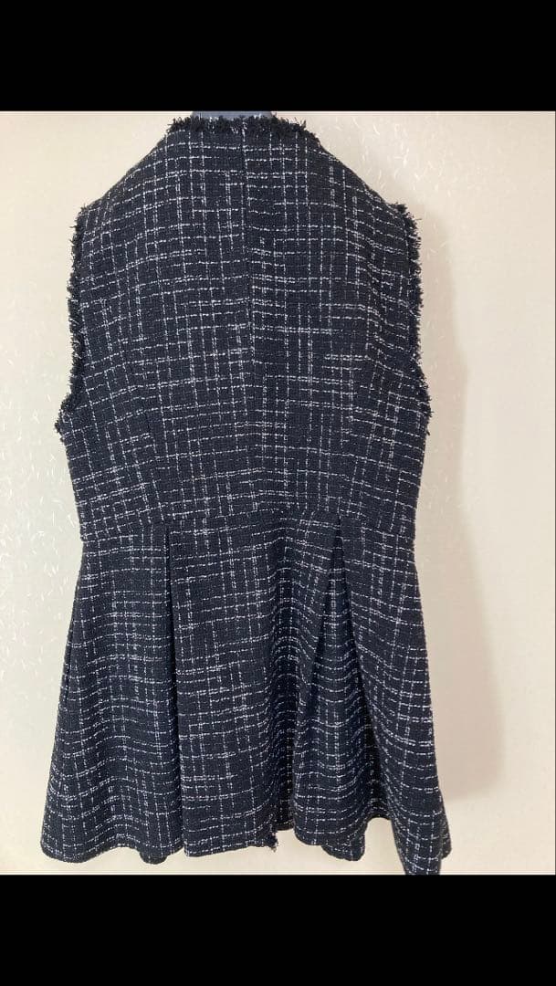 TO BE CHIC モノトーン　ツィードコットンジレ